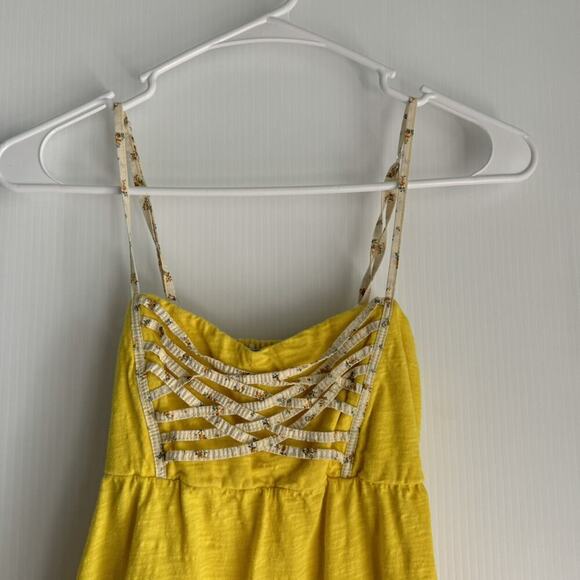 Flying Tomato Yellow Strappy Dress Size Small - Picture 4 of 4